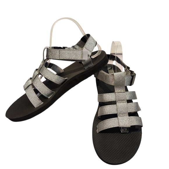 EUC SILVER TEVA DORADO SANDALS SZ 10 - Picture 2 of 10